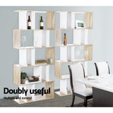 Artiss Bookshelf 5 Tiers - Rita White And Oak