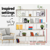 Artiss Bookshelf 5 Tiers - Rita White And Oak