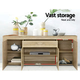 Caius Wooden Buffet Sideboard - Oak