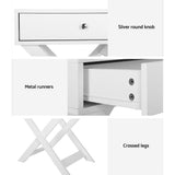 Coquitlam Wooden Bedside Table Drawers Nightstand Bedroom Storage - White