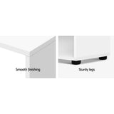 Artiss Computer Desk Bookshelf White 130cm
