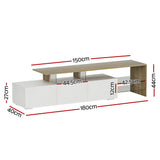 Arvid 180cm TV Cabinet Entertainment TV Unit Stand Furniture With Drawers - Wood