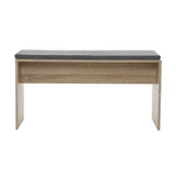 Ashtyn 90cm Dining Bench Upholstery Seat Wooden Chair - Oak