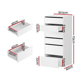 Artiss 6 Chest of Drawers Dresser Tallboy - White