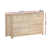 Artiss 7 Chest of Drawers - Pine