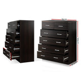 Artiss 6 Chest of Drawers - Walnut