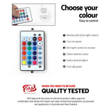 Hanns 180cm TV Cabinet Entertainment Unit Stand RGB LED Gloss 3 Doors - White