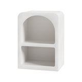 Caledon Wooden Bedside Table Shelves Side End Storage Nightstand - White
