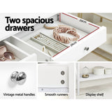 Console Table Hall Side Entry 2 Drawers Display White Desk Furniture