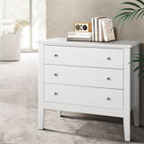 Artiss 3 Chest of Drawers - White