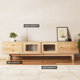 Aaron 180cm TV Cabinet Entertainment Unit Stand Storage Drawer - Pine