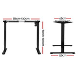 Artiss Electric Standing Desk Frame Only Height Adjustable 70Kg Load Black