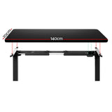 Artiss Standing Desk Motorised Black 140cm