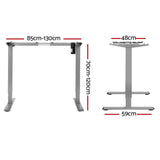 Artiss Electric Standing Desk Frame Only Height Adjustable 70Kg Load Grey