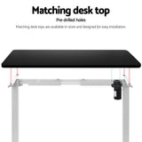 Artiss Electric Standing Desk Frame Only Height Adjustable 70Kg Load White