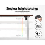 Artiss Standing Desk Motorised Sit Stand Desks Walnut 140cm
