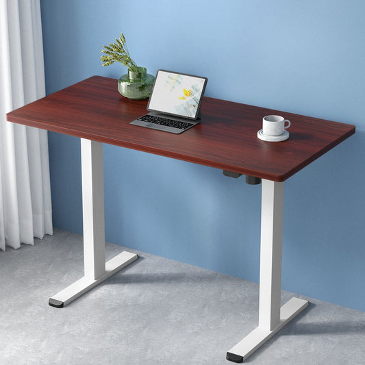 Artiss Standing Desk Motorised Sit Stand Desks Walnut 140cm