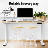 Artiss Standing Desk Motorised Dual Motor 120cm White Oak