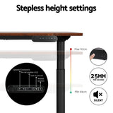 Artiss Standing Desk Motorised Electric Dual Motor Rustic Brown 120cm
