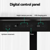 Artiss Standing Desk Motorised Electric Dual Motor Drawer 120cm Black