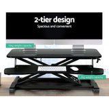 Artiss Standing Desk Riser Height Adjustable Black 80cm