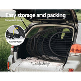 Halle Outdoor Egg Swing Chair Hanging Chair Wicker Rope Pod Stand Foldable - Grey