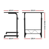 Artiss Laptop Desk Table Adjustable 60cm Black