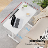 Artiss Laptop Desk Table Adjustable 80cm White