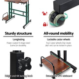 Artiss Laptop Desk Table Adjustable Dark Wood 80cm