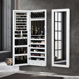Mirror Jewellery Cabinet Makeup LED Light Storage Cosmetic Organiser Box
