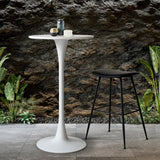 Set of 2 Round Bar Table Pub Tables - White