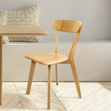 Felicity Set of 2 Dining Chairs Wooden Kitchen Chair - Natural