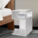 Murray Wooden Bedside Table Side Table Wood Nightstand Storage Cabinet Bedroom - White