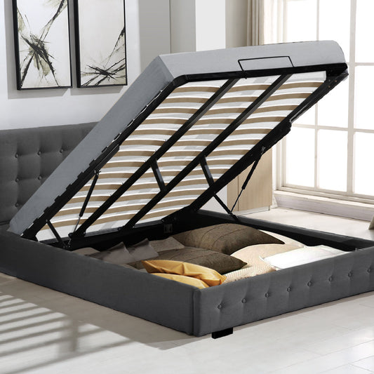 Sardon Bed & Mattress Package with 32cm Mattress - Dark Grey King