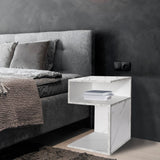 Murray Wooden Bedside Table Side Table Wood Nightstand Storage Cabinet Bedroom - White