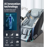Hector 4D Massage Chair Electric Recliner Double Core Mechanism Massager - Grey