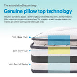 Rio 21cm Thick Pillow Top Spring Mattress - King Single