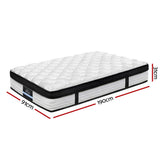 Topaz Bed & Mattress Package with 31cm Mattress with Trundle Bed - White Single