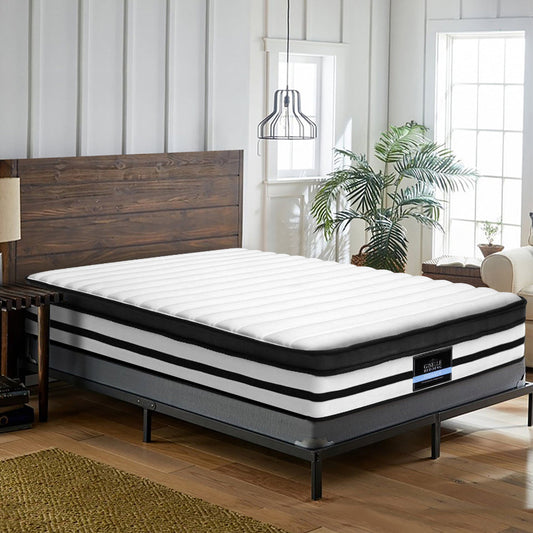 Bailey 27cm Thick Euro Top Pocket Spring Mattress - Queen
