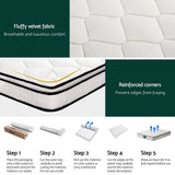 Mireya 22cm Thick Euro Top Pocket Spring Mattress - Double
