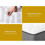 Kiara 23cm Extra Firm Pocket Spring Foam Mattress Super Firm - King Single