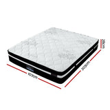 Millie 28cm 7 Zone Pocket Spring Foam Extra Firm Euro Top Mattress - King Single