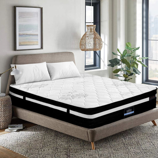 Millie 28cm 7 Zone Pocket Spring Foam Extra Firm Euro Top Mattress - King Single