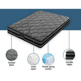 Daytona 22cm Thick Pocket Spring Mattress - King Single