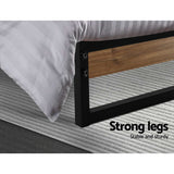 Florence Metal Bed Frame Base Platform - Black Single