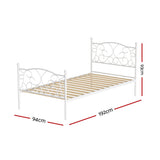 Euclase Bed & Mattress Package with 32cm Mattress - White Single