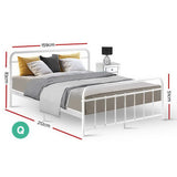 Jupiter Bed & Mattress Package - White Queen