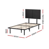 Camly Bed & Mattress Package with 32cm Mattress - Black King Single