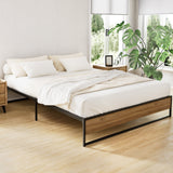 Bronzite Bed & Mattress Package with 34cm Mattress - Black Queen