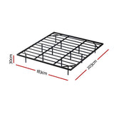 Monaco Metal Platform Bed Base with Smart LED Lights Floating Effect - Black King